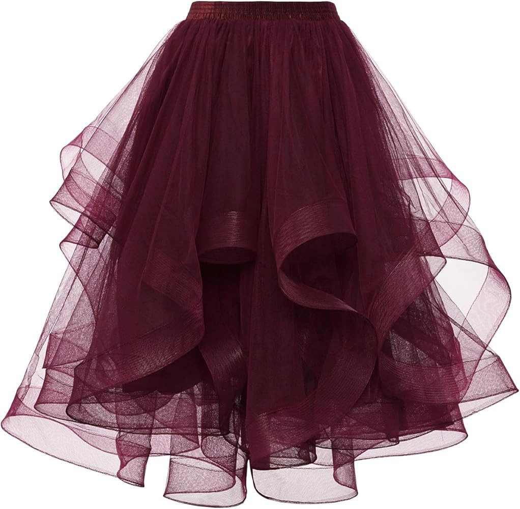 DRESSTELLS Tulle Skirts for Women, A Line Elastic Waist Tiered Layered Puffy Midi Long Halloween ... | Amazon (US)