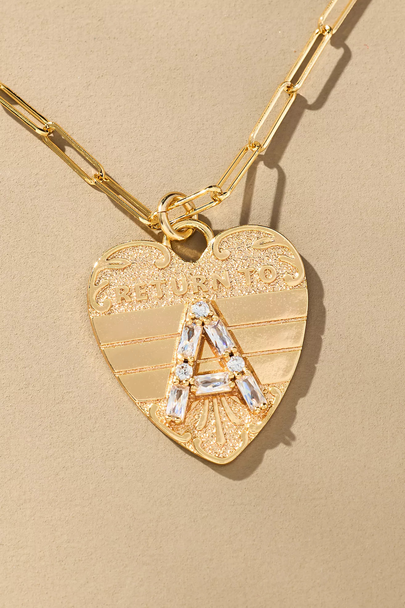 Monogram Heart Charm Necklace | Anthropologie (US)