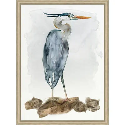 Oversized Heron Study 1 - Picture Frame Painting Print | Wayfair North America