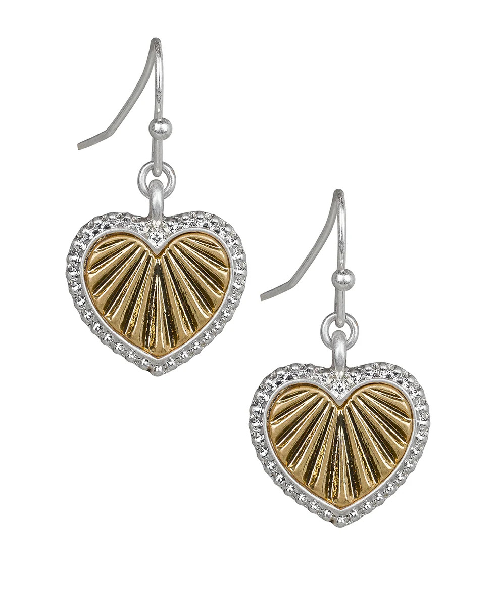 Heart Drop Earrings - Lovely Sparkle | Patricia Nash Designs