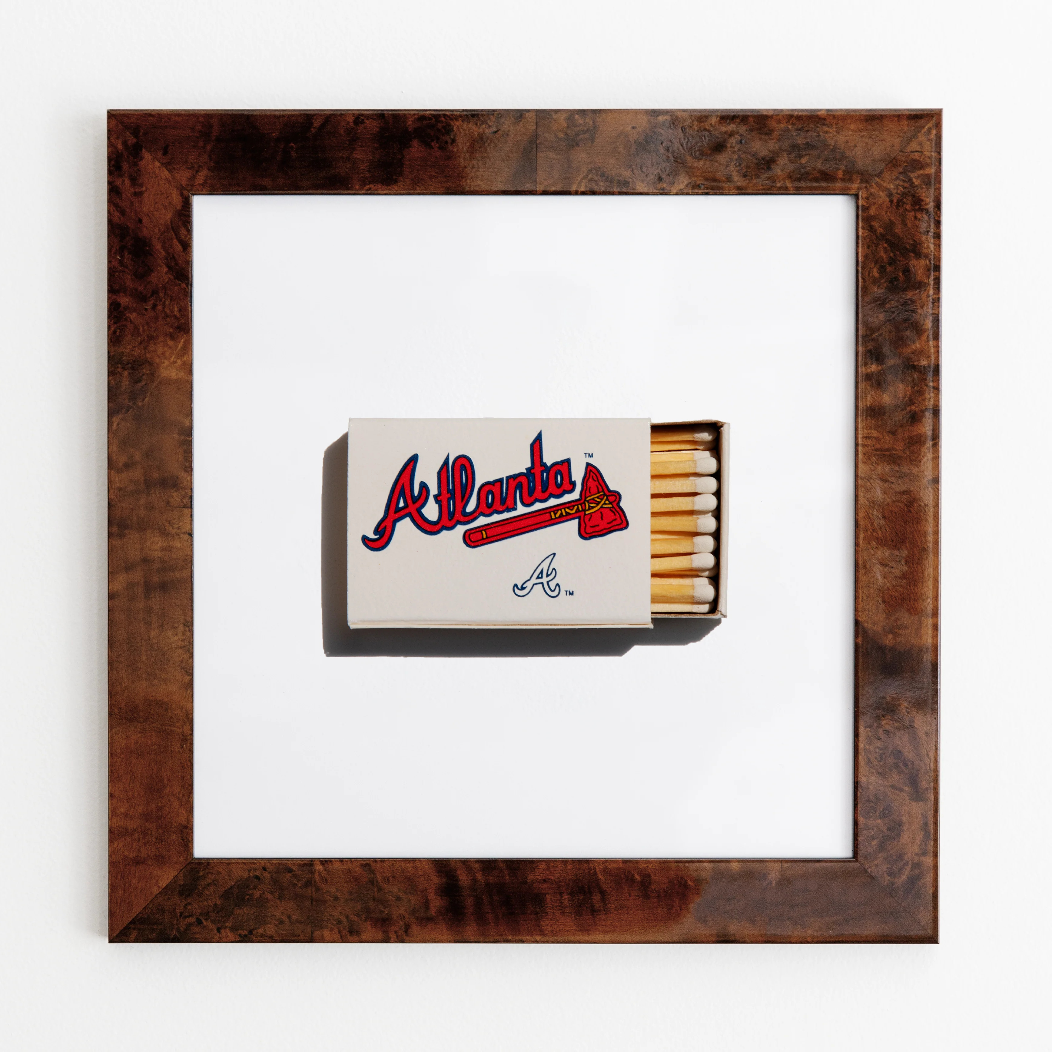 Atlanta Braves - Framed Print Matchbook - Baseball Gift - MatchSouth | Match South