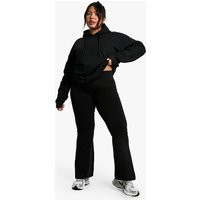 Boohoo Basics Plus Deep Waistband Flare In Black | Dorothy Perkins (UK)