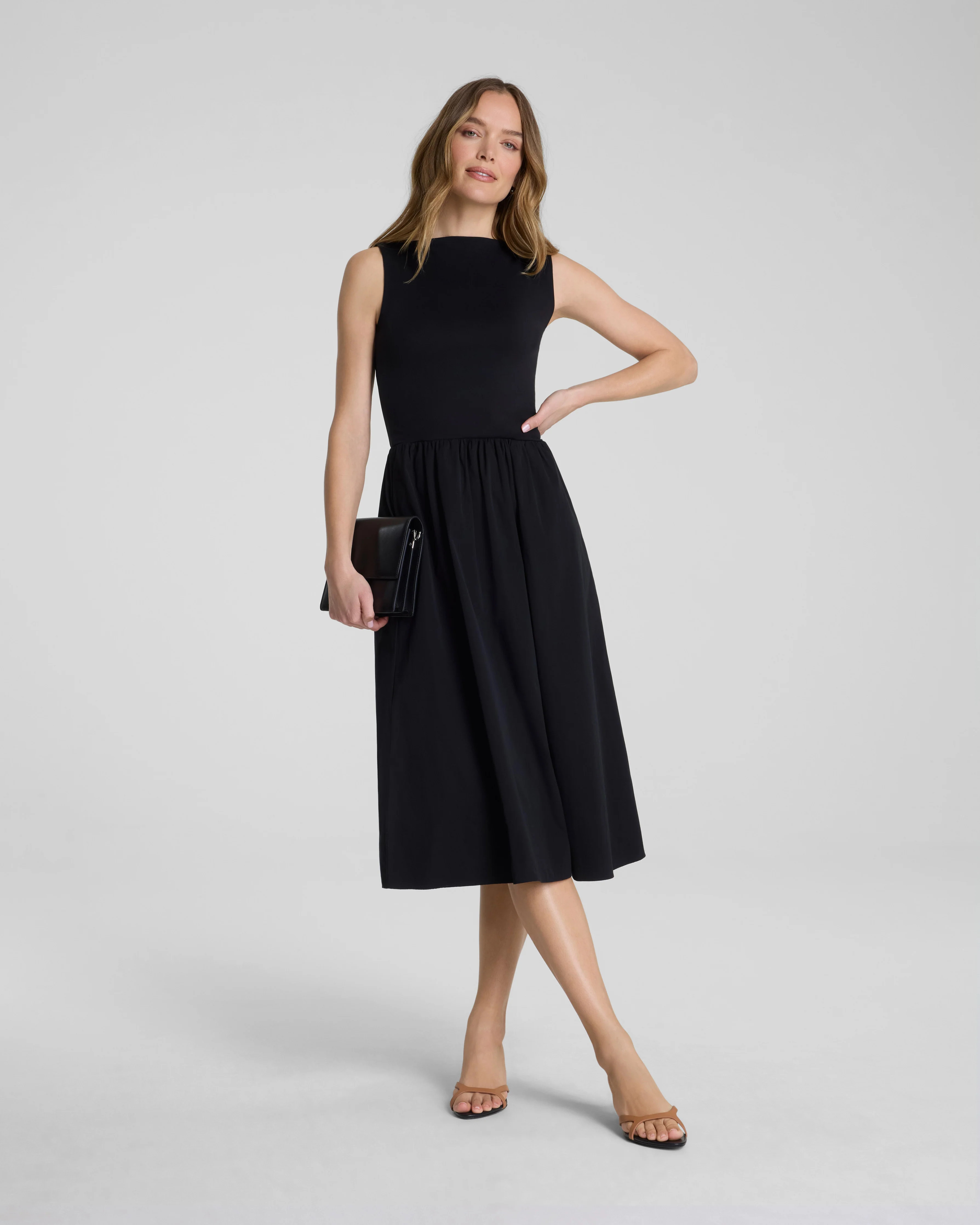 SPANXsmooth™ High Neck Midi Dress | Smoothing Jersey Dress | Spanx