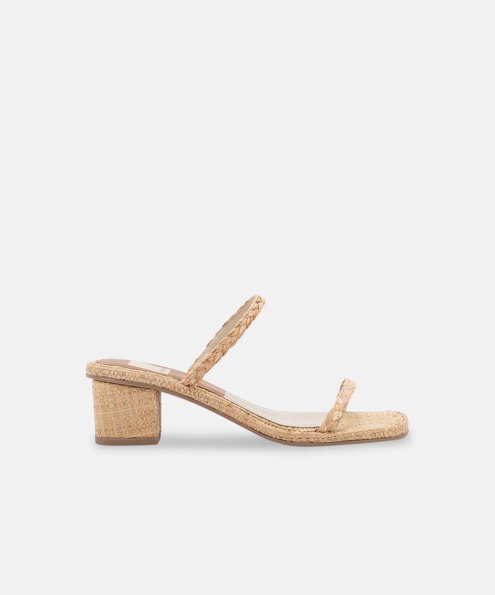 RIYA SANDALS IN LT NATURAL RAFFIA | DolceVita.com