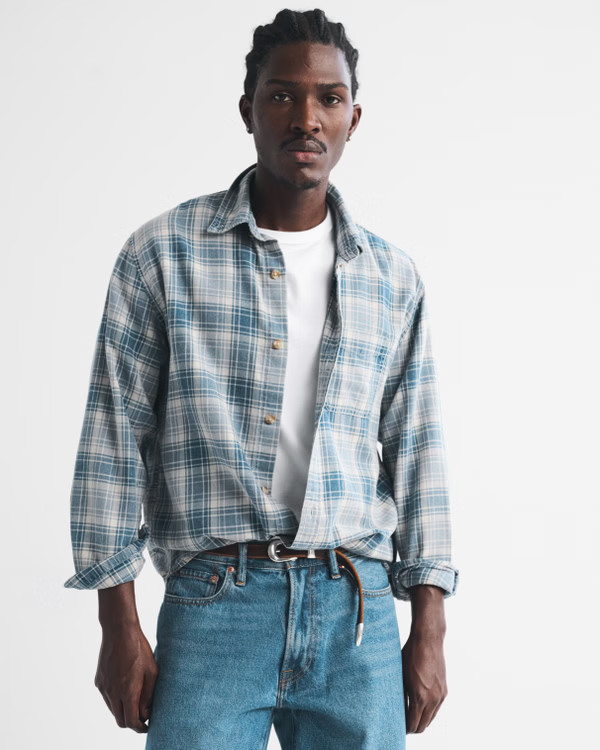 100% Cotton Flannel Shirt | Abercrombie & Fitch (US)