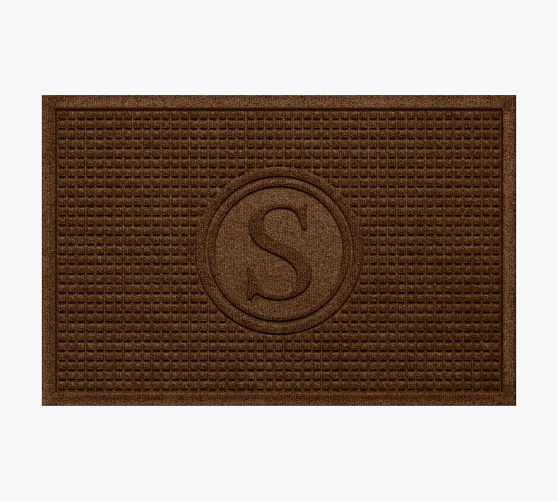 WaterHog Squares Monogram Doormat | Pottery Barn (US)