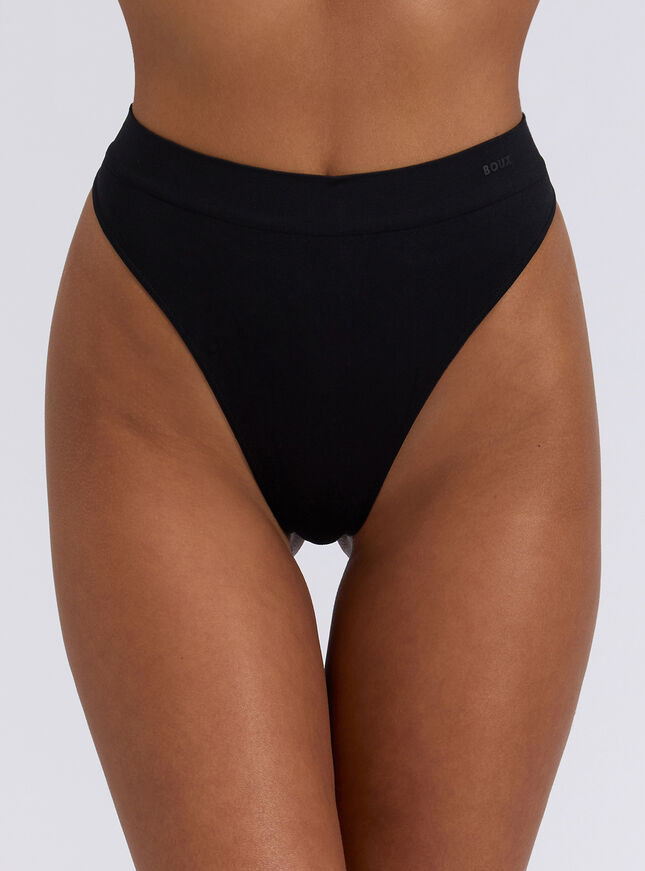 High leg seamfree thong - Black | Boux Avenue (UK)
