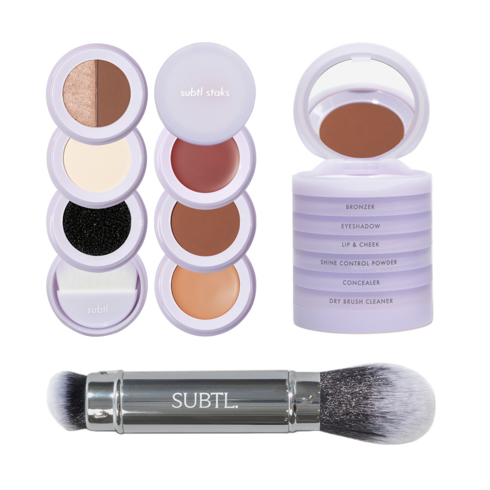 SUBTL. Beauty 6-in-1 Full Face Makeup Stack with Retractable Face Brush - 015C | Ulta