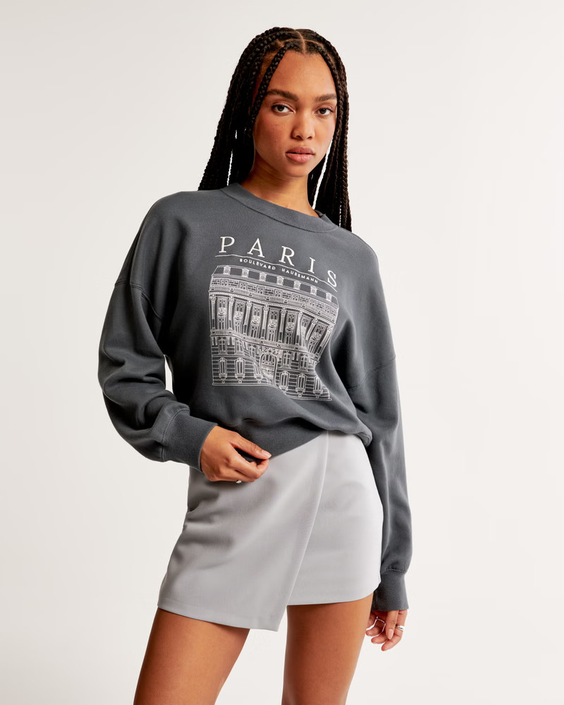 Menswear Wrap Mini Skort | Abercrombie & Fitch (US)