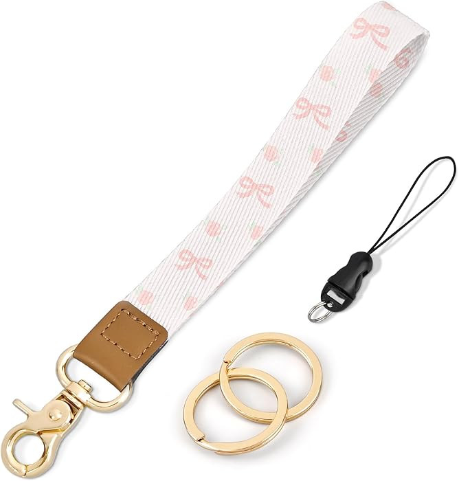 Wristlet Keychain, Cute Wrist Lanyards for Keys Wrist Keychain Strap for Women Wallet, Phone, ID ... | Amazon (US)