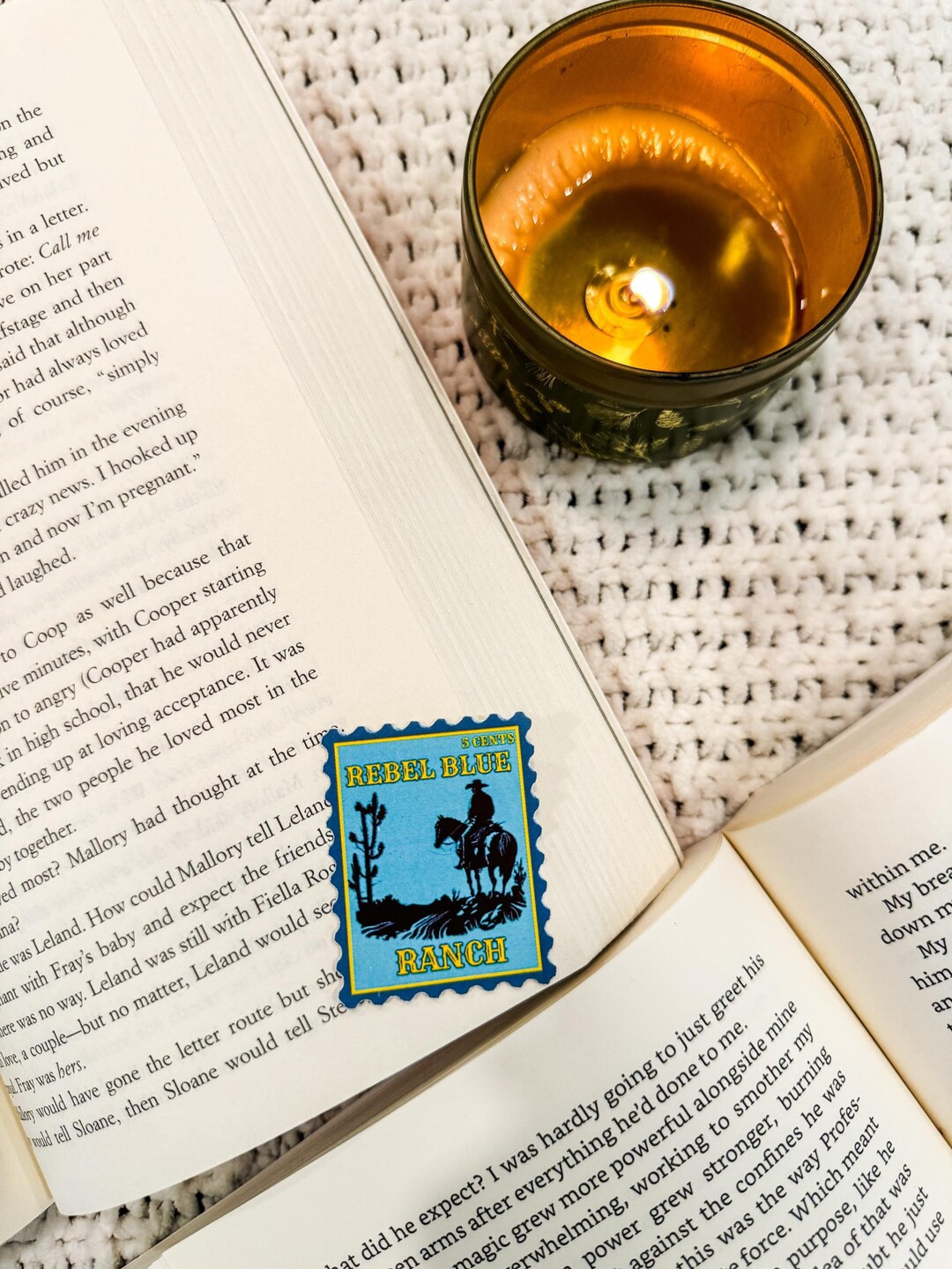 Rebel Blue Ranch Postage Stamp Sticker | Done and Dusted | Cowboy Romance | Kindle Sticker Vinyl ... | Etsy (US)