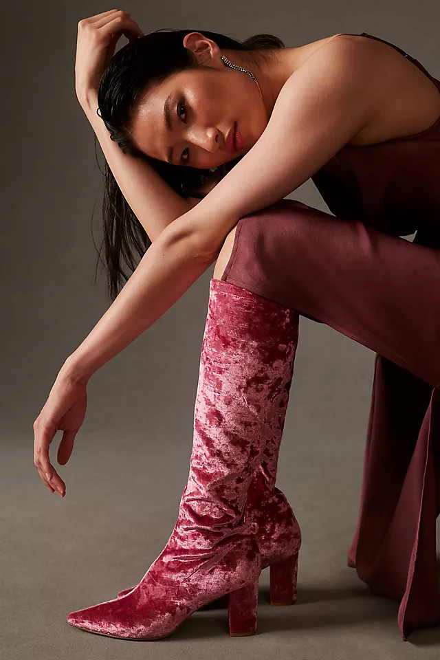 Silent D Velvet Komass Boots | Anthropologie (US)