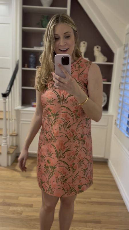 This would be such a cute dress for Easter or a fun spring brunch! It fits me now with the bump but might not in a few weeks. I love this print and someone needs to wear this for me! Wearing a medium here! 

#LTKstyletip #LTKbump