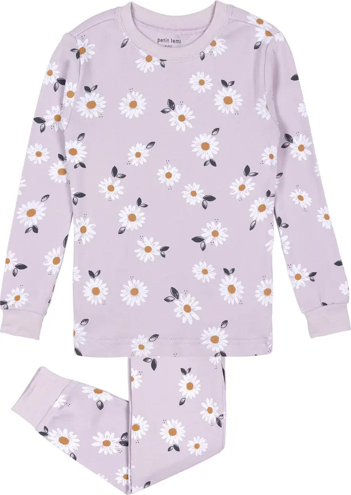 Floral Organic Cotton Fitted Two-Piece Pajamas | Nordstrom