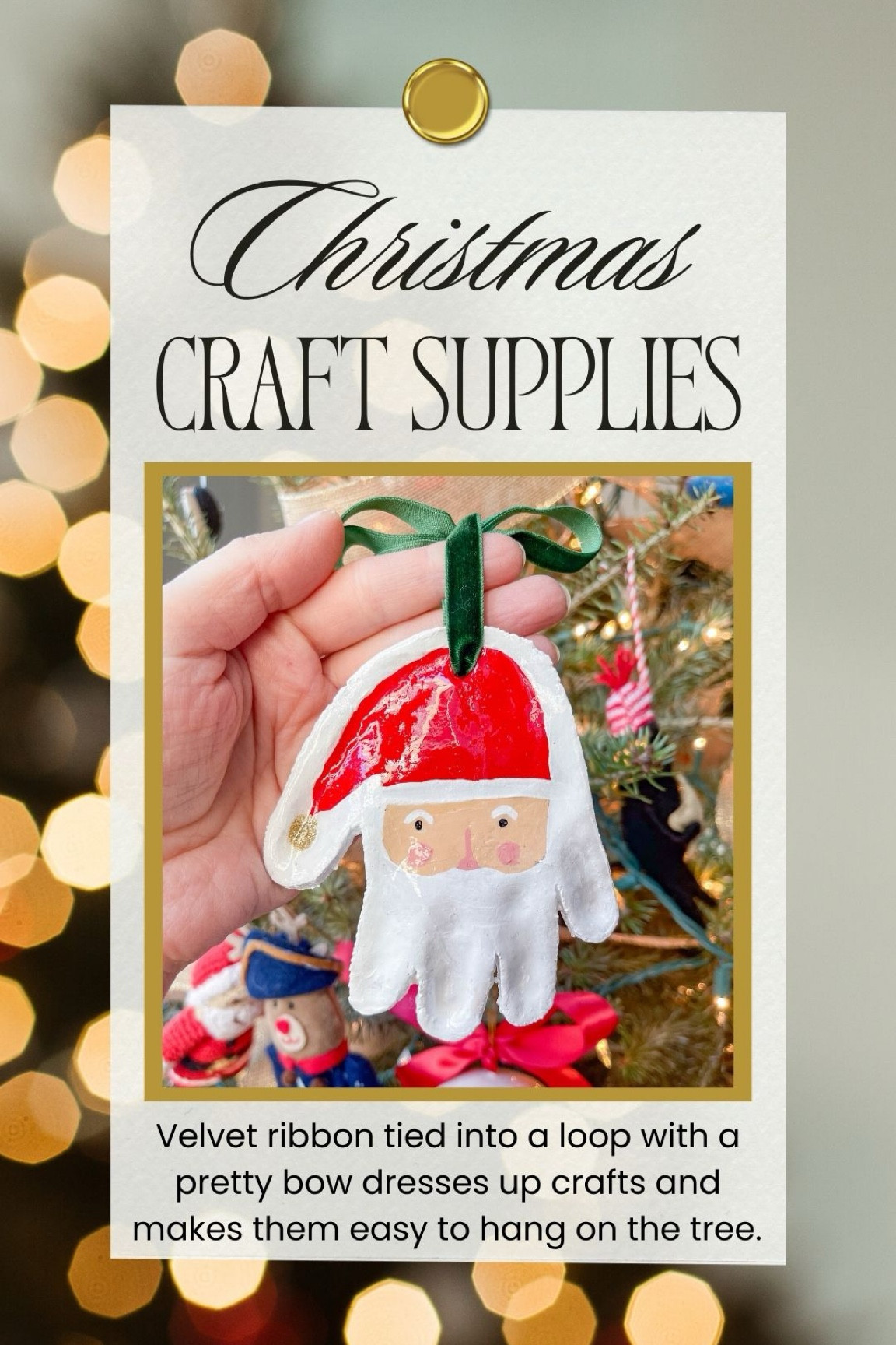 Pretty velvet ribbon to hang ornaments on the tree - it makes it look more elegant! 

#LTKHoliday