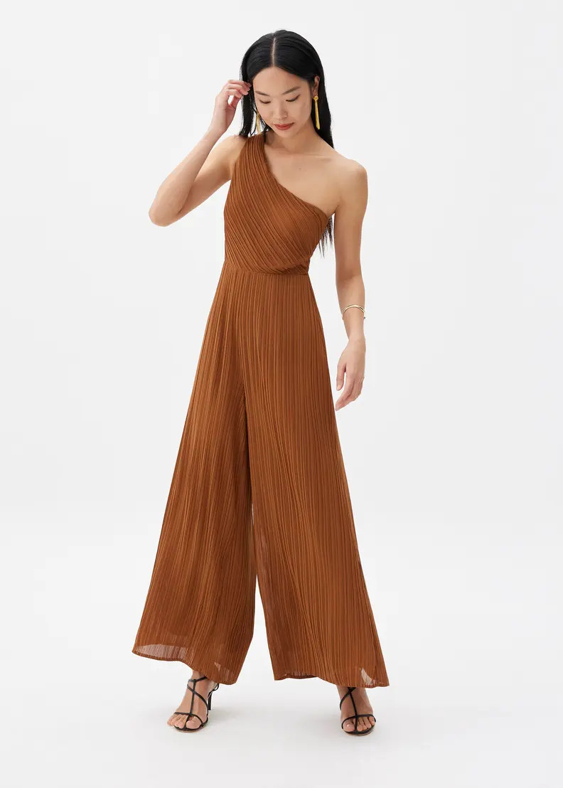 Simone Pleated Padded Twist Back Jumpsuit | LOVEBONITO SINGAPORE PTE LTD