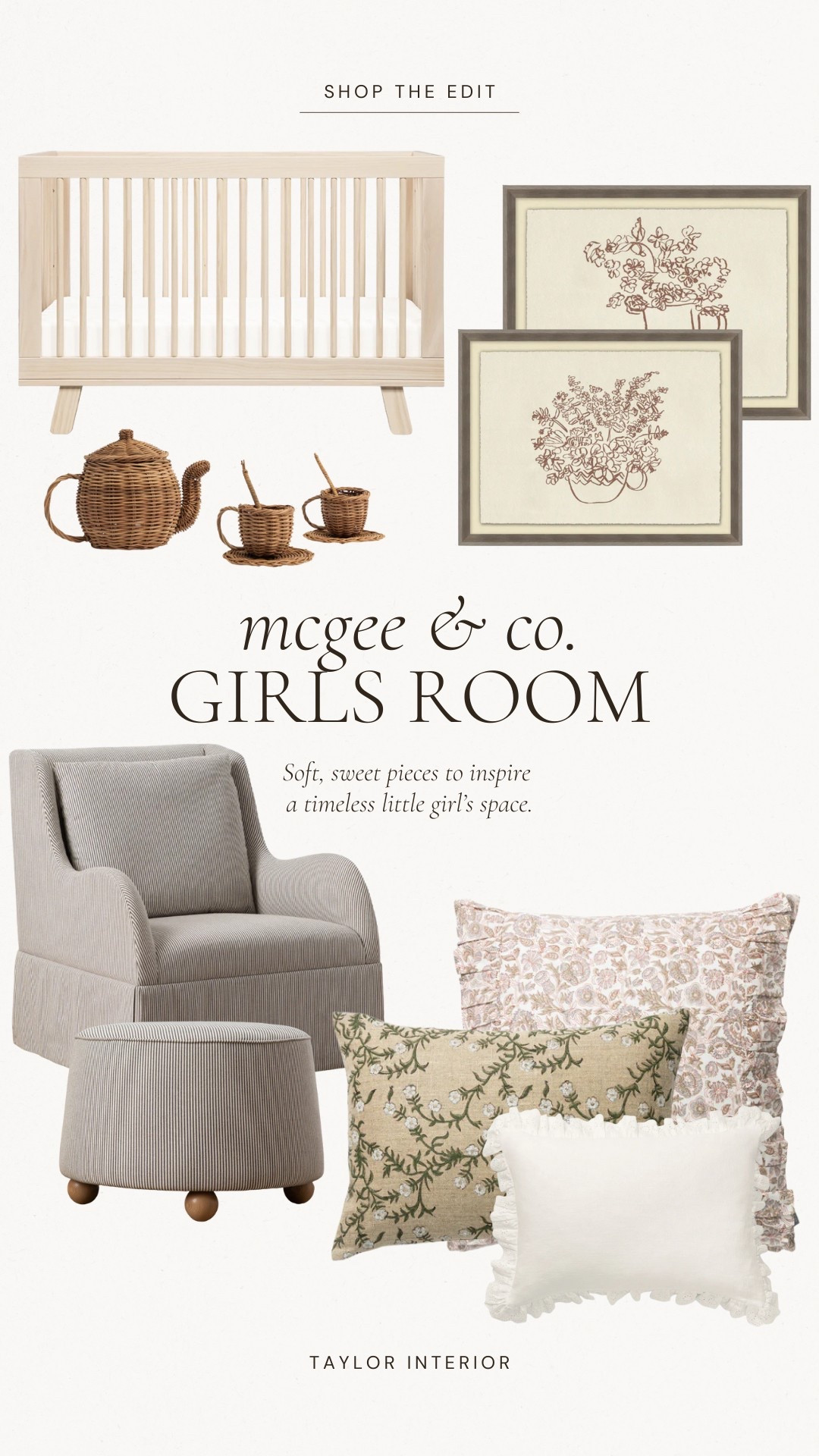 Timeless Girls’ Room ft. McGee & Co.

Designing a girls’ bedroom that feels both timeless and cozy — this space features McGee & Co. furniture, soft neutral bedding, and warm layered textures. The neutral palette, brass details, and heirloom-style accents give it that signature classic look that will grow with her.

Shop the full McGee & Co. girls’ room look - drop a 🤍 and I’ll send you the LTK link! 

girls room design, McGee & Co. bedroom, neutral girls room, timeless kids room, traditional girls room, warm neutral nursery, interior design for kids

#LTKKids #LTKFindsUnder100 #LTKHome