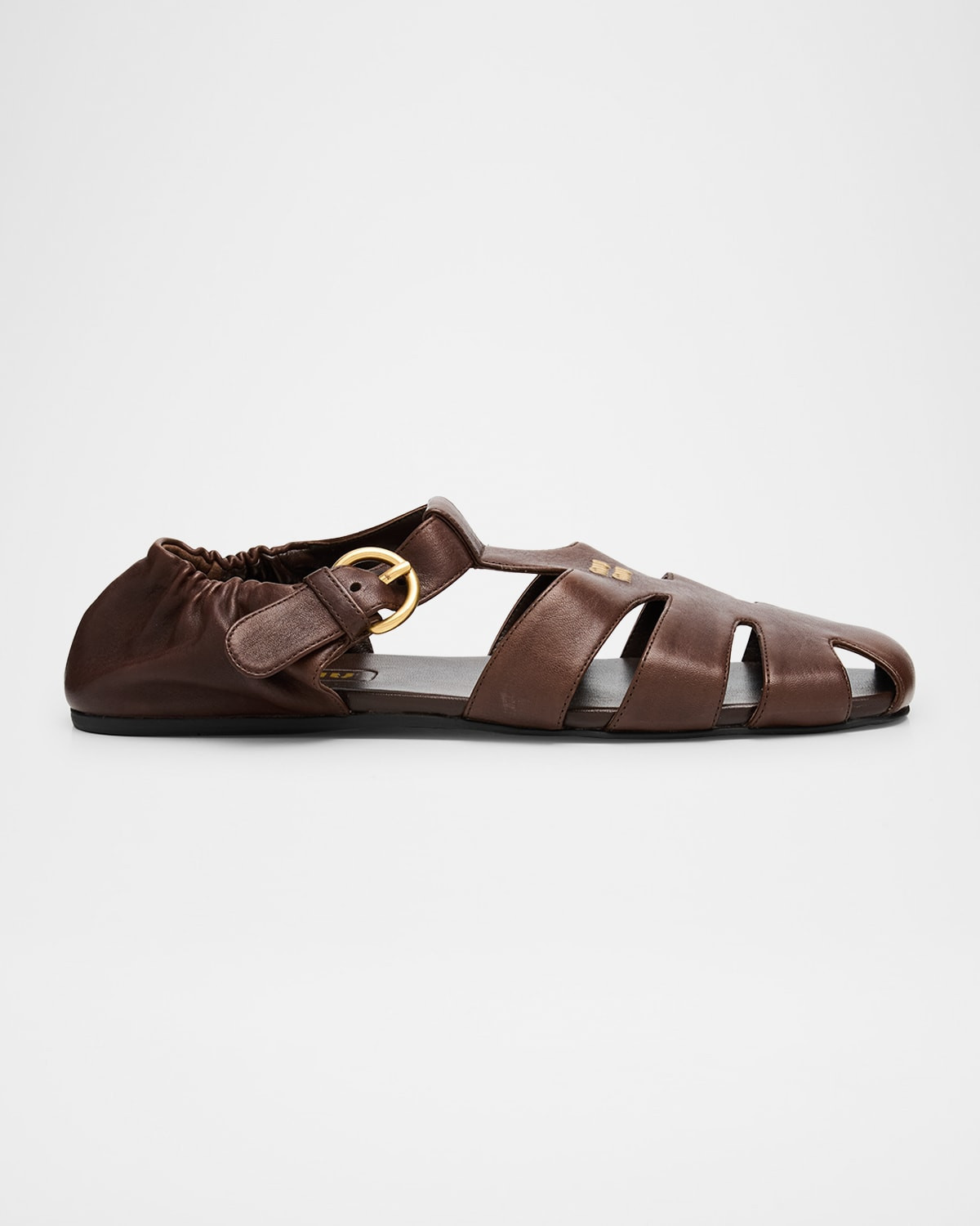 Fisherman Buckle Leather Sandals | Neiman Marcus