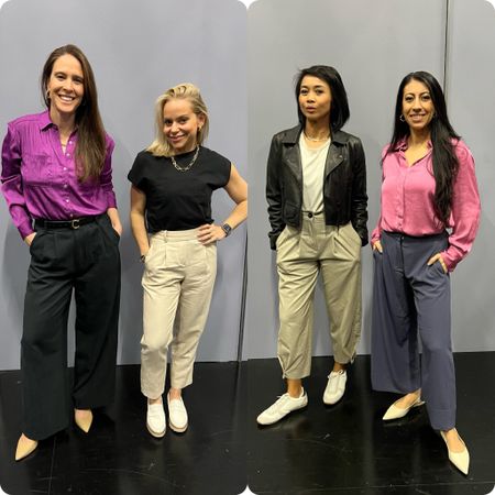 Model first looks from my trouser segment on KTLA!