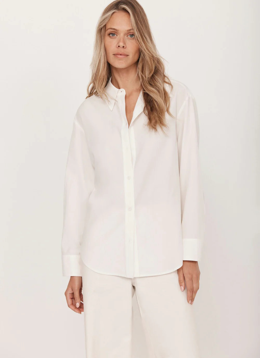 White Oversized Tailored Shirt | Mint Velvet