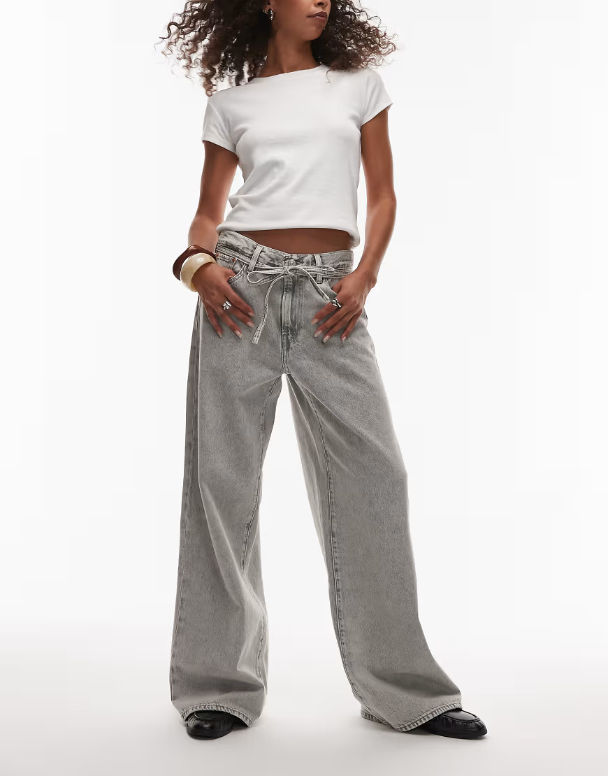 Levi's XL straight leg jeans in light grey | ASOS (Global)