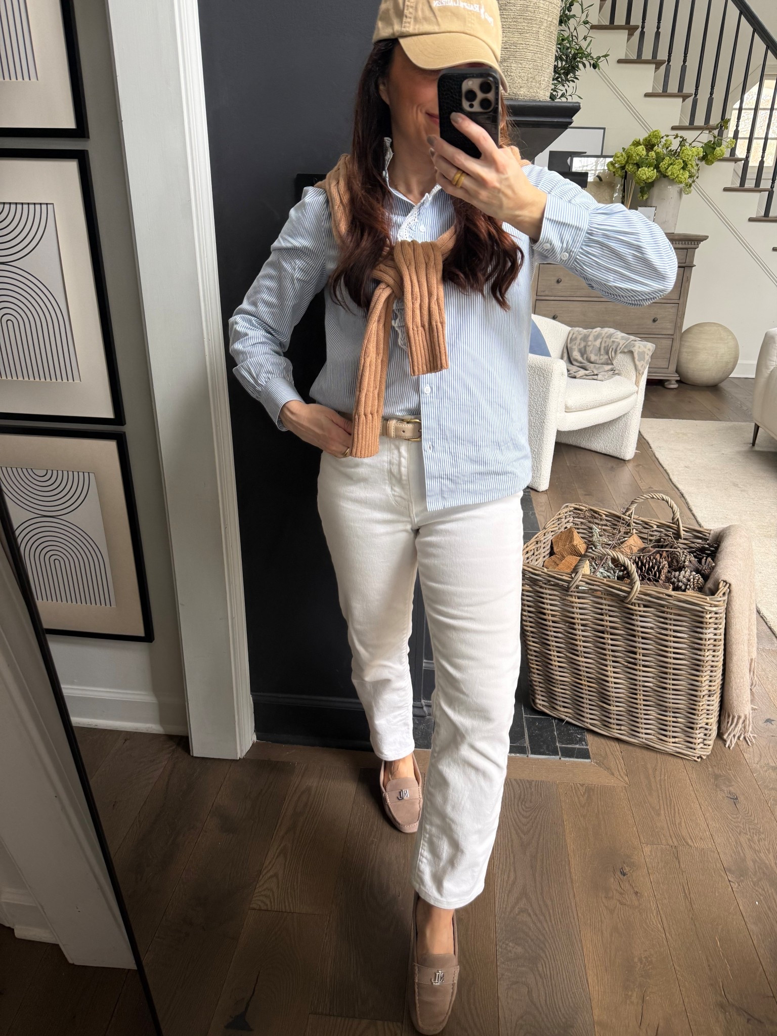 Spring break roadtrip outfit! I’m obsessed with these Levi jeans (they are the best white jeans everrr!) and the softest loafers too! (I spray them so they are basically indestructible!) the little eyelet on this top just sends the outfit over the top! I’m a very happy girl! 

#LTKdayinmylife #LTKgrwm #LTKootd