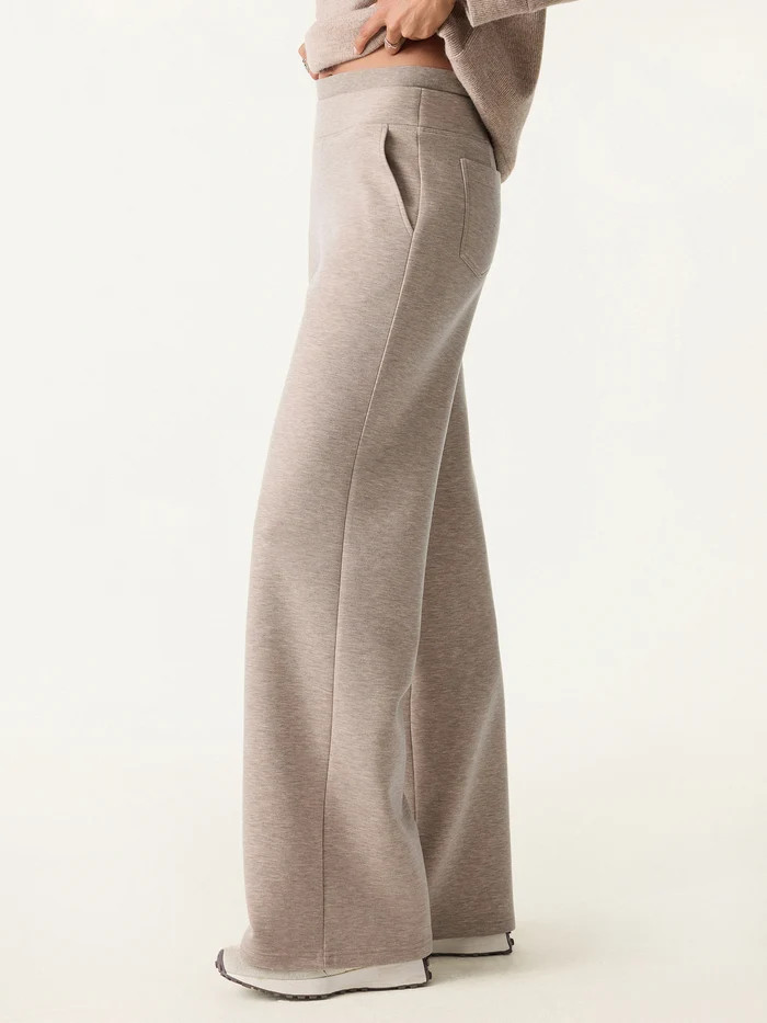 Double Waistband Straight Leg Pants with Pockets | OGLmove