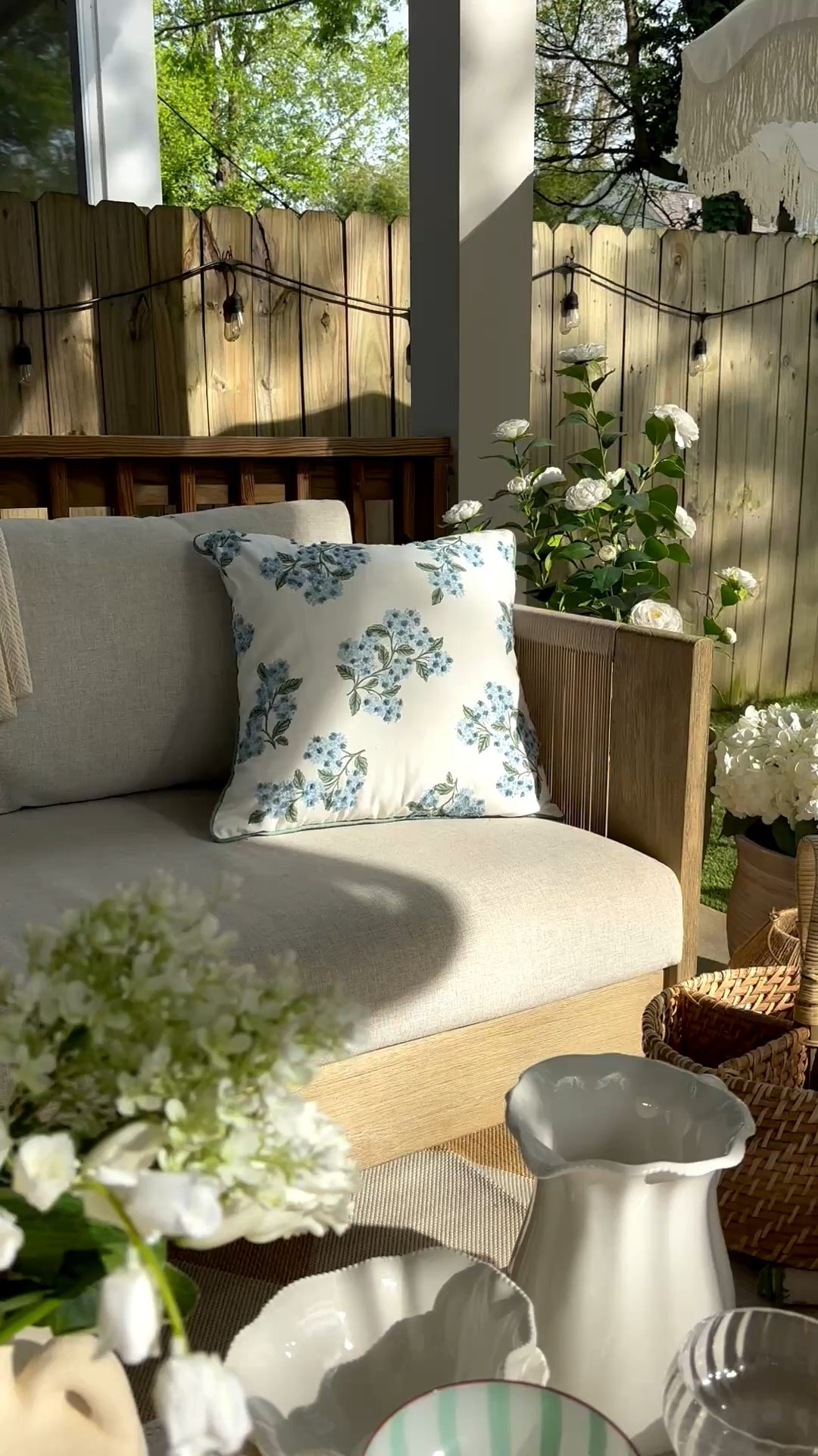Linking pillows + other hosting favorites from Kirklands! 🤍 

cozy outdoor vibes, summer hosting aesthetic, Nancy Meyers inspired outdoor, elevated outdoor living, chic patio setup, neutral outdoor decor, timeless outdoor style, airy outdoor space, romantic outdoor setup, effortless outdoor elegance