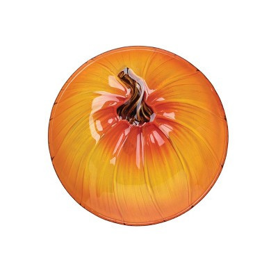 C&F Home Orange Pumpkin Small Round Glass Plate 8.27" | Target