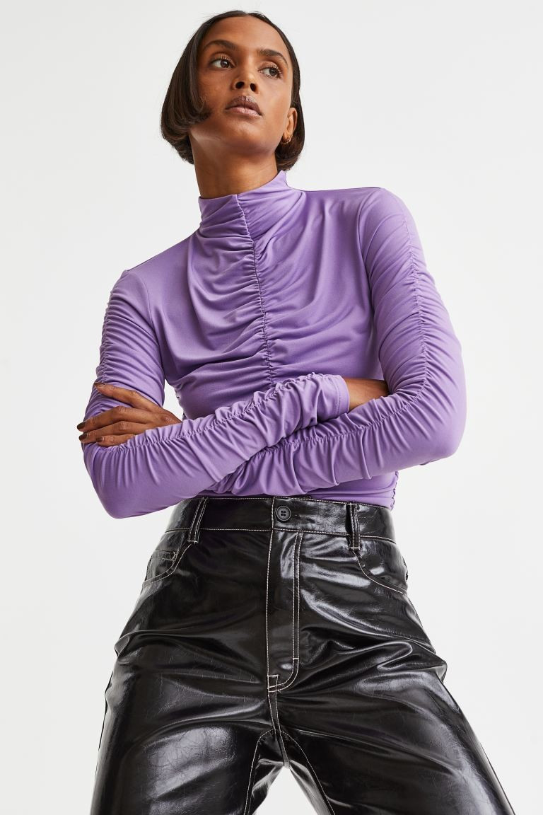Gathered Mock-turtleneck Top | H&M (US + CA)