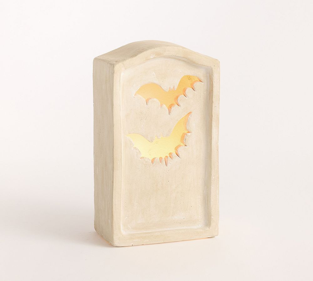 Terracotta Bat Cutout Tombstone | Pottery Barn (US)