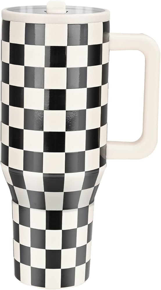 40 oz Tumbler with Handle Flip Straw | Rubber Base Straw | 100% Leak Resistant Water Bottle | Ins... | Amazon (US)