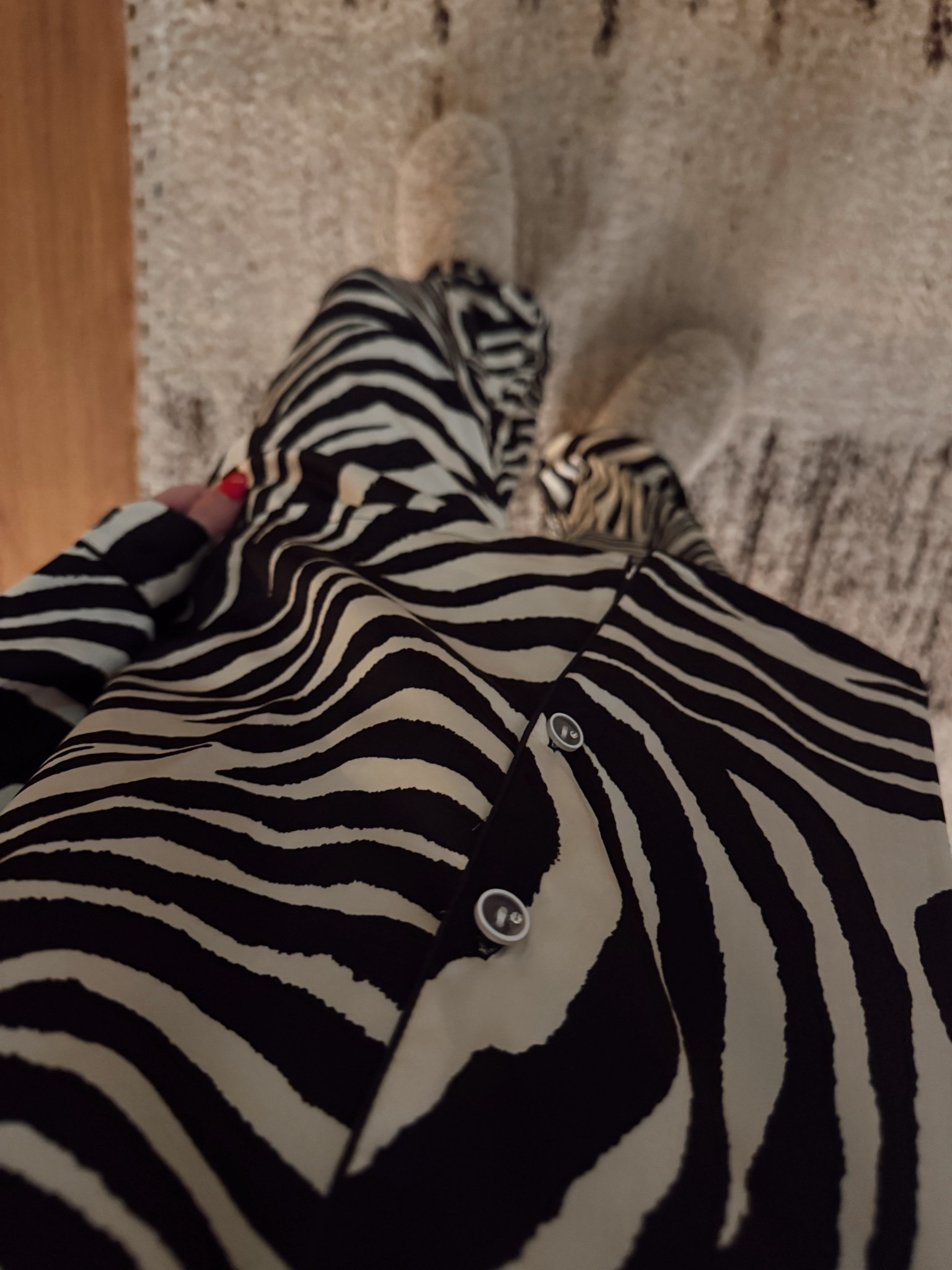 Zebra print pajamas from Amazon - wearing a size small

#LTKselfcare