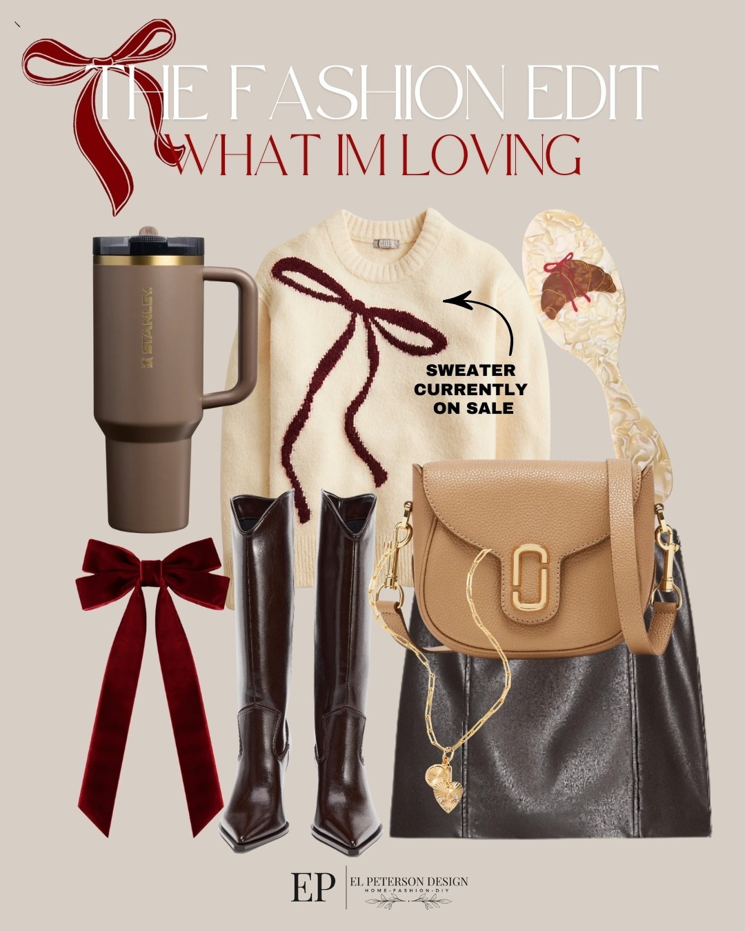 The Fashion Edit
Stanley
Knee high boots
Skirt
Sweater
Brush
Bag
Necklace 

#LTKFindsUnder50 #LTKFindsUnder100