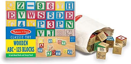Melissa & Doug Wooden ABC/123 Blocks | Amazon (US)
