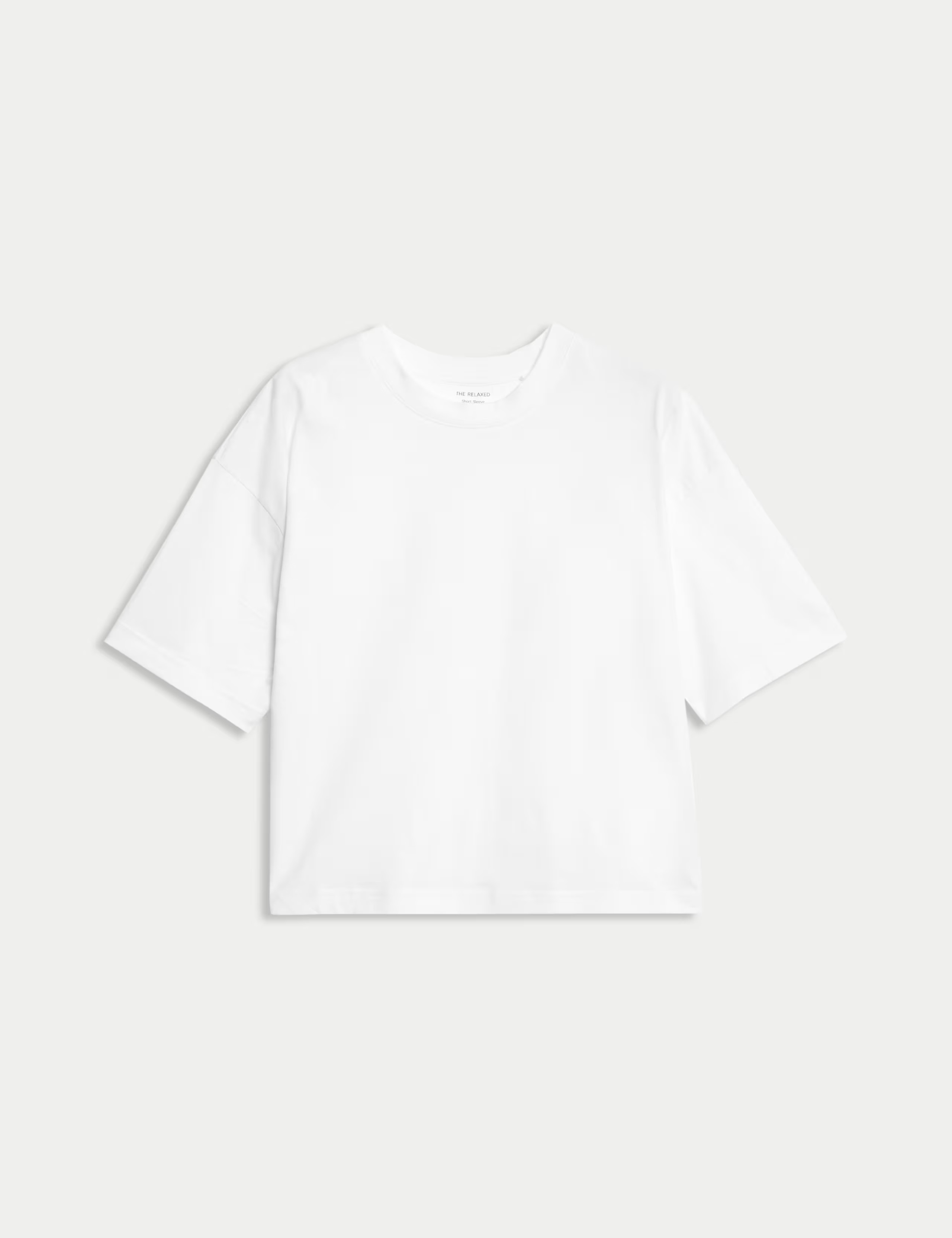 Pure Cotton Crew Neck Boxy T-Shirt | Marks & Spencer (UK)