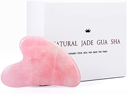 Deciniee Gua Sha Massage Tool, Natural Rose Quartz Guasha Tool for Face, Body - Heart Shape Pink ... | Amazon (US)