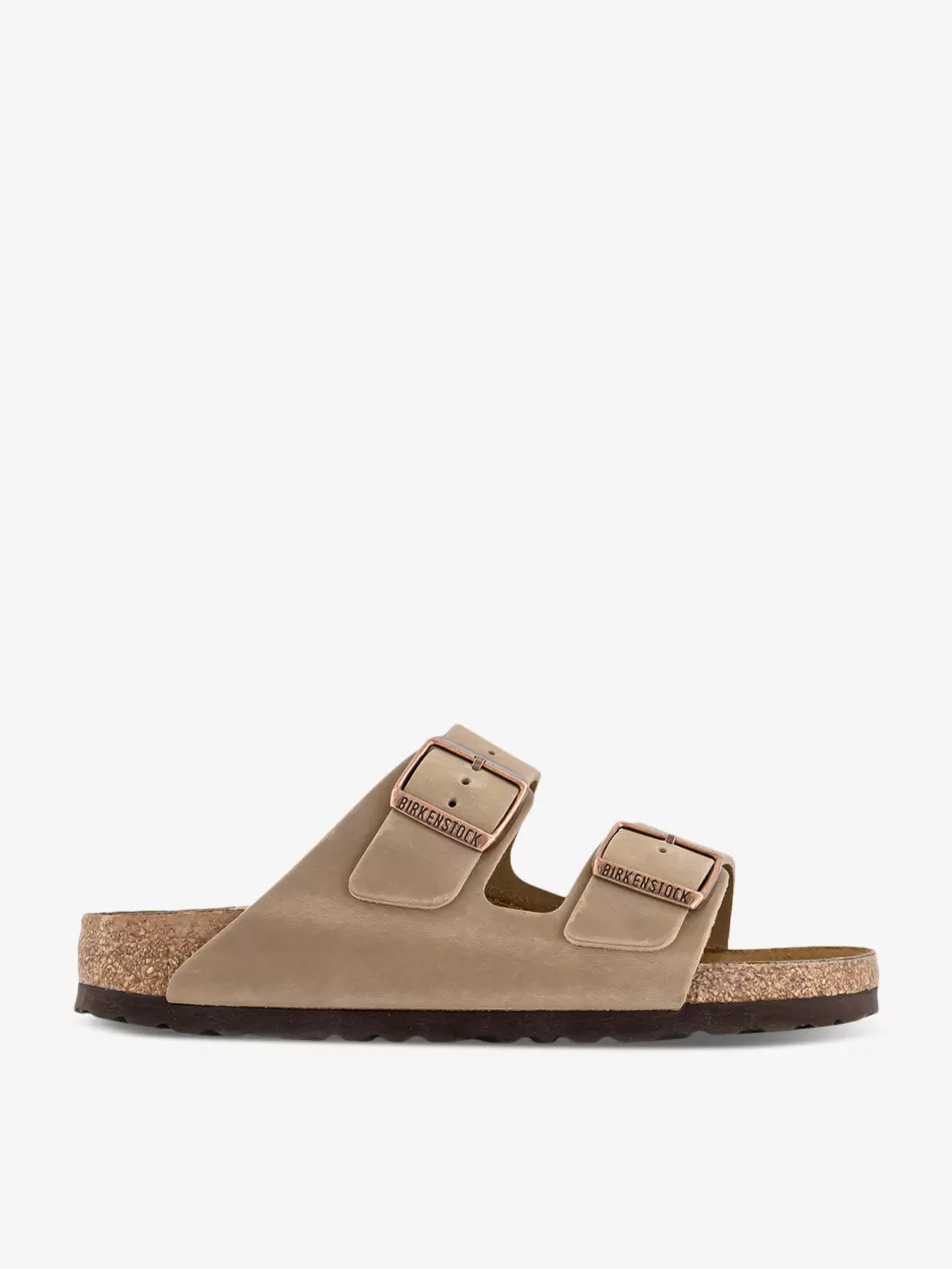 Arizona two-strap faux-leather sandals | Selfridges