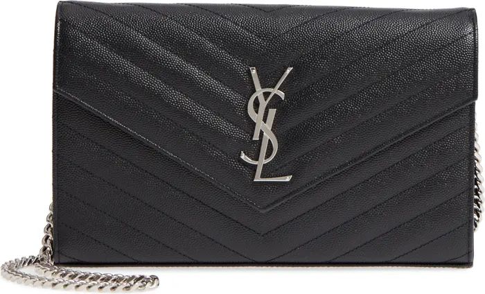 Monogram Quilted Leather Wallet on a Chain | Nordstrom