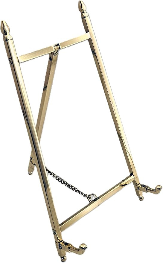 Brass Table Top Easel, Art Display Easels, Brass Plate Stands for Display, 7 Inch | Amazon (US)