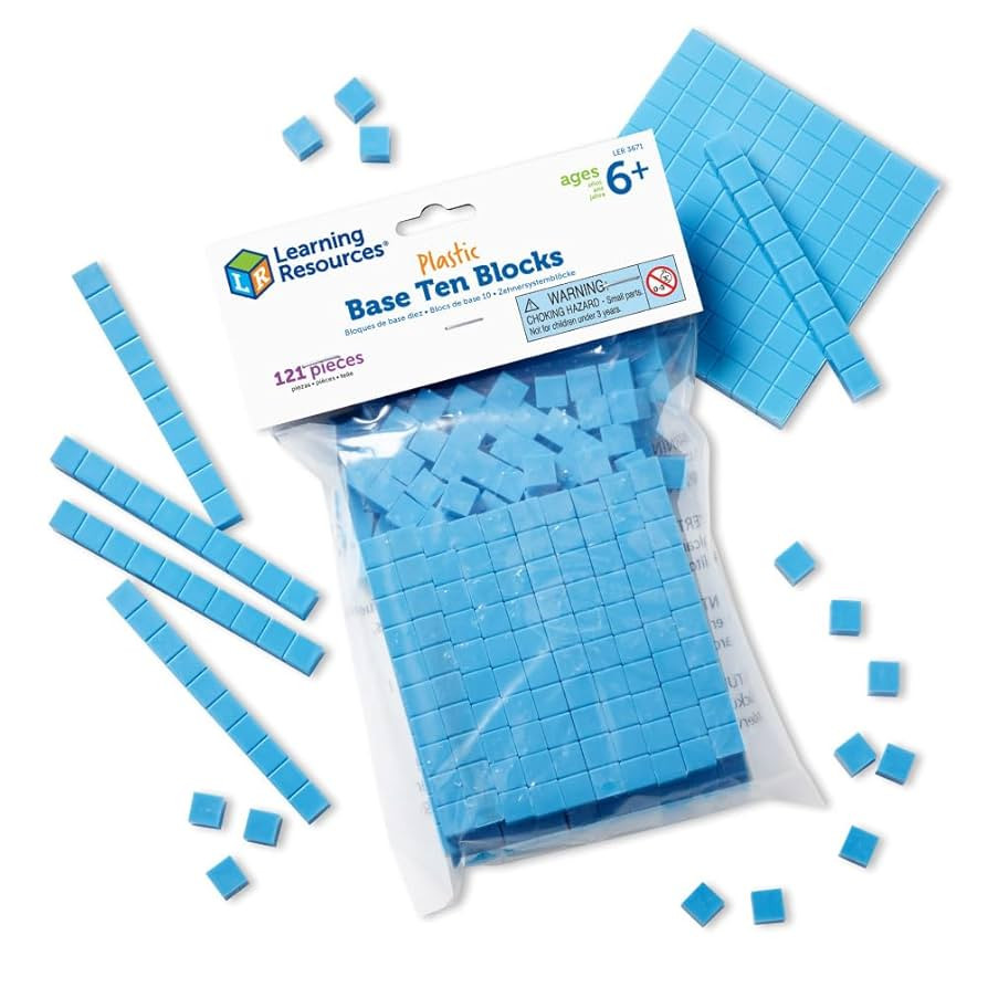 Learning Resources Base Ten Blocks Smart Pack, Early Childhood Math Skills, Ages 5+ | Amazon (US)