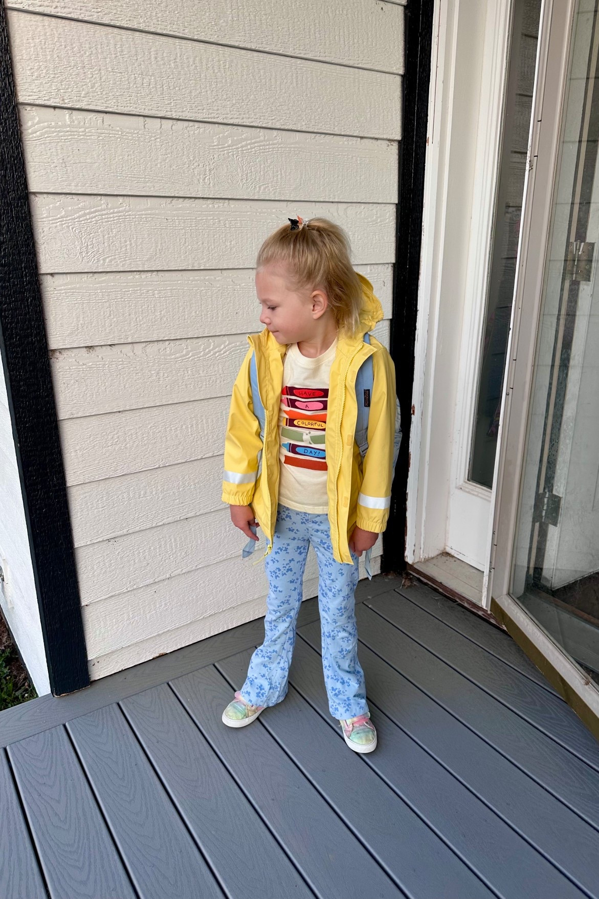 ☔✨ Back-to-school style, but make it ✨magical✨. My girl is rocking her favorite graphic tee, sunshine-yellow raincoat, butterfly flare pants, and the sparkliest shoes. 🦋💛 Perfect mix of playful + practical for elementary school days.

#LTKBackToSchool #LTKKids #KidsStyle #LTKFamily #MomLife

#LTKKids #LTKStyleTip #LTKFindsUnder50