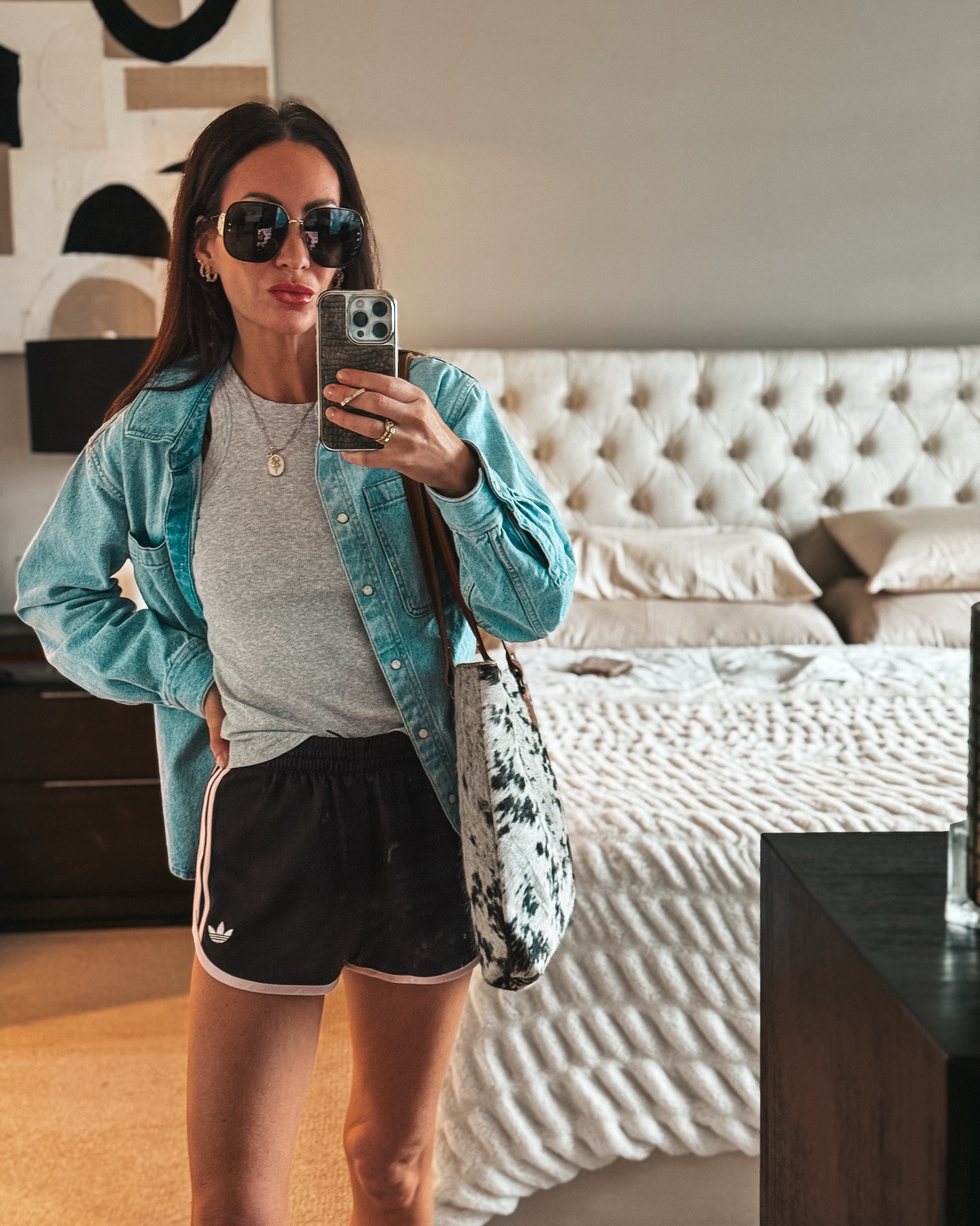 Off-Duty Denim + Track Shorts

Easy off-duty layers. The denim jacket makes the track shorts feel a little more styled, but still casual enough for coffee, errands, or a low-effort weekend look. Linked the shorts + jacket along with the sneakers and everyday basics.


denim jacket outfit, adidas shorts outfit, casual summer outfit, weekend outfit idea, sporty casual style, coffee run outfit, athleisure outfit, easy summer layers, white sneakers outfit, casual denim jacket

#LTKOver40 #LTKootd