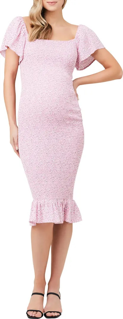 Selma Shirred Body-Con Maternity Dress | Nordstrom