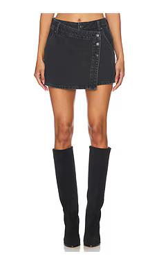 Free People x We The Free Wynne Denim Skirt in Eclipse from Revolve.com | Revolve Clothing (Global)