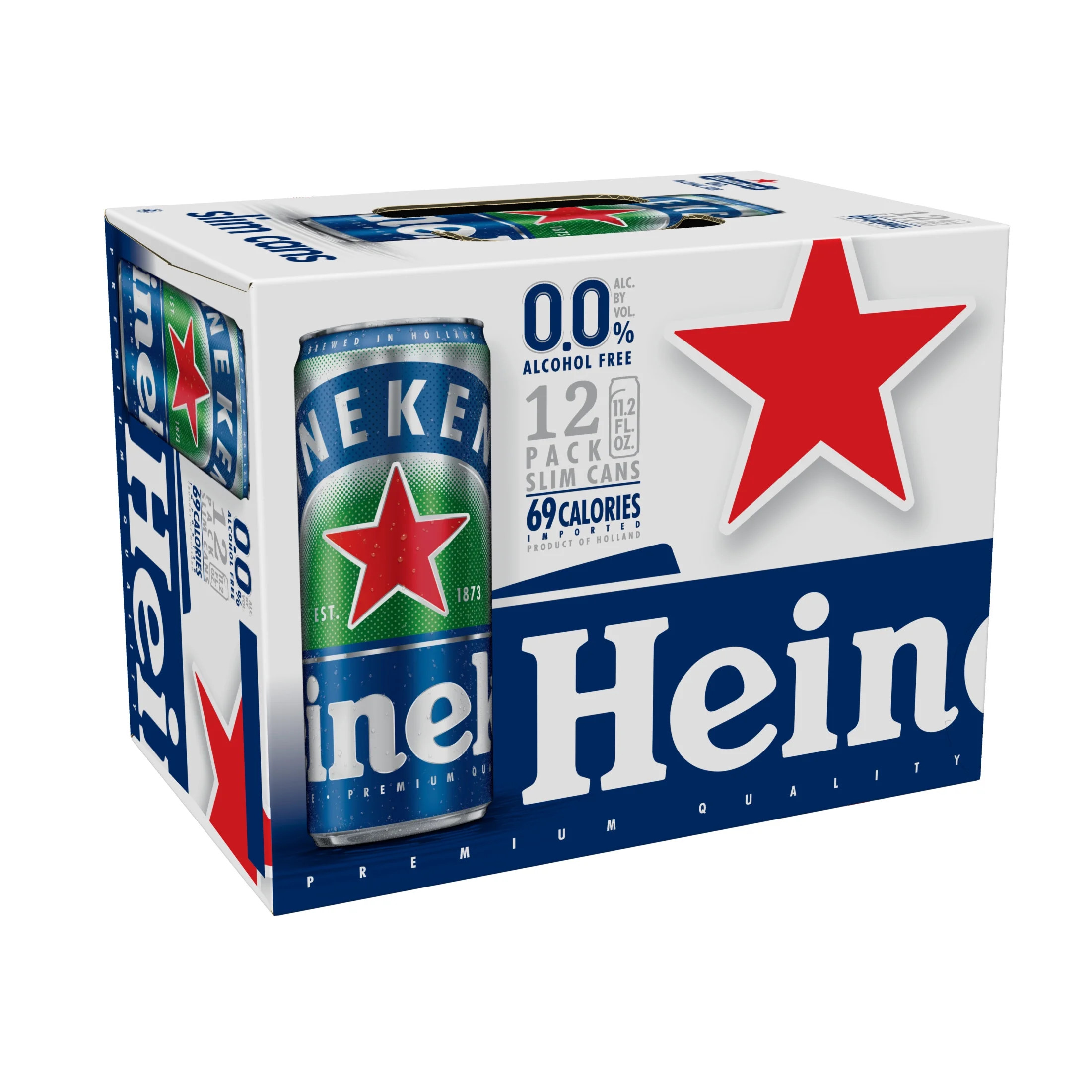 Heineken 0.0 Non-Alcoholic Netherlands Import Lager Beer, 12 Pack, 11.2 fl oz Cans, 0.0% ABV | Walmart (US)