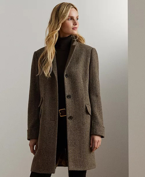 Lauren Ralph Lauren Women's Single-Breasted Walker Coat, 0P-18 - Macy's | Macy's
