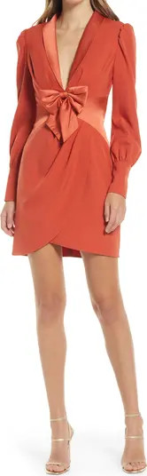 Chi Chi London Plunge Neck Long Sleeve Blazer Minidress | Nordstrom | Nordstrom
