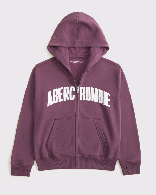 logo full-zip hoodie | Abercrombie & Fitch (US)