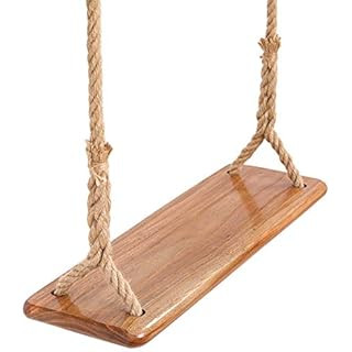 Premkid Hanging Wooden Swing, Swing Seat 24"x 8"x 1.2", Tree Swing with 500lbs Load, Adjustable H... | Amazon (US)